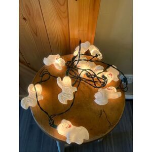 Halloween Ghost Skeleton Blow Mold Lights Strand 10 Feet Vintage Works(5530)